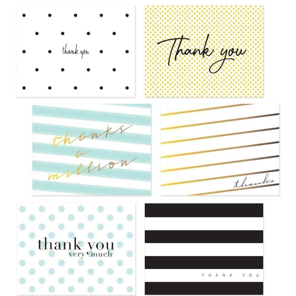 Thank You Postcards Blank Back with White Envelopes by Luxye, 54 Blank Thank You
